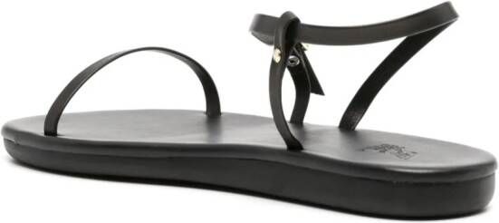 Ancient Greek Sandals Niove flat leather sandals Black
