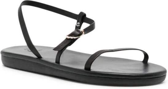 Ancient Greek Sandals Niove leather sandals Black