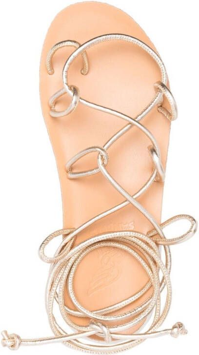 Ancient Greek Sandals Nisi crossover-strap detail sandals Gold