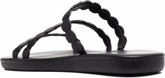 Ancient Greek Sandals Oceanis leather sandals Black