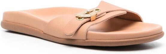 Ancient Greek Sandals Odi buckle-fastened slides Neutrals