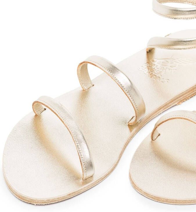 Ancient Greek Sandals Ofis ankle-wrap sandals Gold