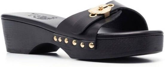 Ancient Greek Sandals Omia single-strap clog sandals Black