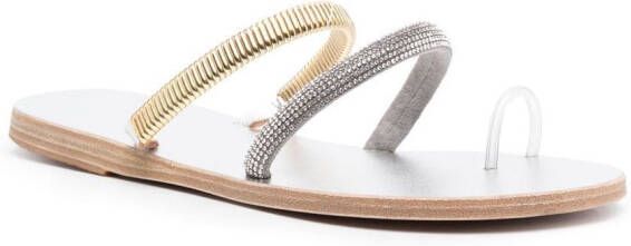 Ancient Greek Sandals open-toe strap sandals Silver