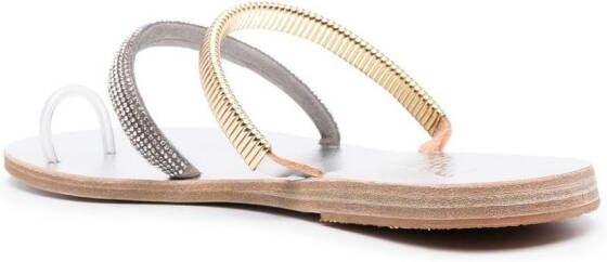 Ancient Greek Sandals open-toe strap sandals Silver