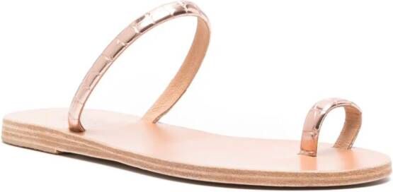 Ancient Greek Sandals Ophion flat leather sandals Pink