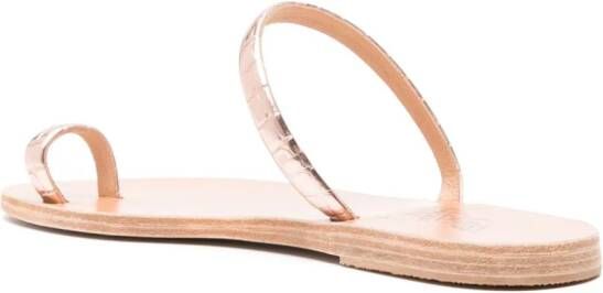Ancient Greek Sandals Ophion flat leather sandals Pink