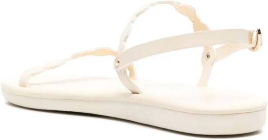 Ancient Greek Sandals Orion flat leather sandals White
