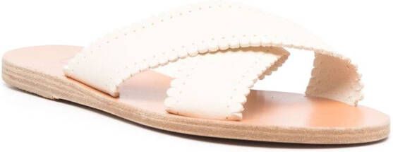 Ancient Greek Sandals Philourgos slip-on slides White