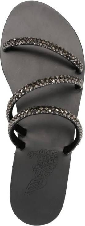 Ancient Greek Sandals Polytimi crystal-embellished sandals Silver