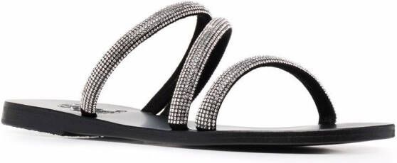 Ancient Greek Sandals Polytimi Diamante sandals Black