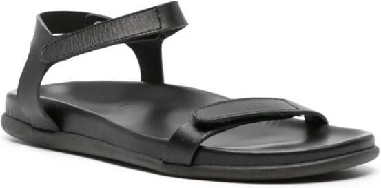 Ancient Greek Sandals Poros touch-strap leather sandals Black
