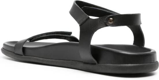 Ancient Greek Sandals Poros touch-strap leather sandals Black
