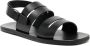 Ancient Greek Sandals Priamos leather sandals Black - Thumbnail 2