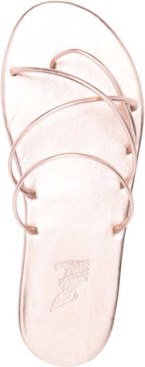 Ancient Greek Sandals Pu slip-on leather sandals Pink