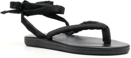 Ancient Greek Sandals puffy lace-up sandals Black