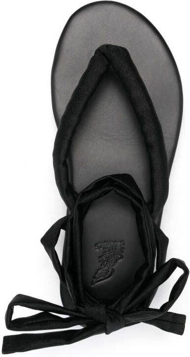 Ancient Greek Sandals puffy lace-up sandals Black