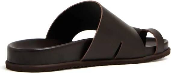 Ancient Greek Sandals round-toe leather sandals Brown
