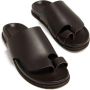 Ancient Greek Sandals round-toe leather sandals Brown - Thumbnail 4