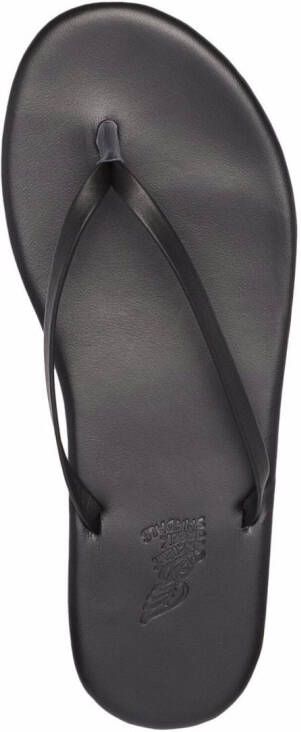 Ancient Greek Sandals Saionara leather flip flops Black