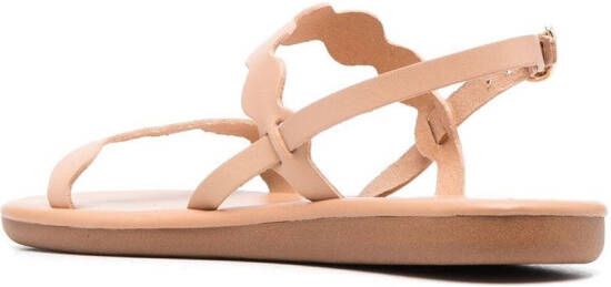 Ancient Greek Sandals scallop leather sandals Neutrals