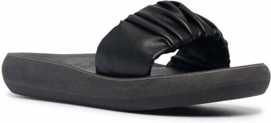 Ancient Greek Sandals Scrunchie Taygete open toe sandals Black