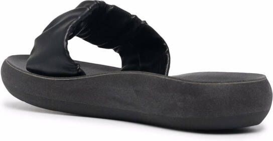 Ancient Greek Sandals Scrunchie Taygete open toe sandals Black