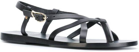 Ancient Greek Sandals Semele flat sandals Black