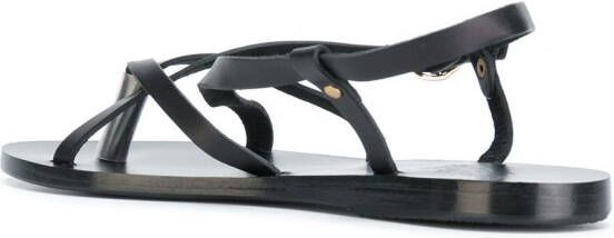 Ancient Greek Sandals Semele flat sandals Black