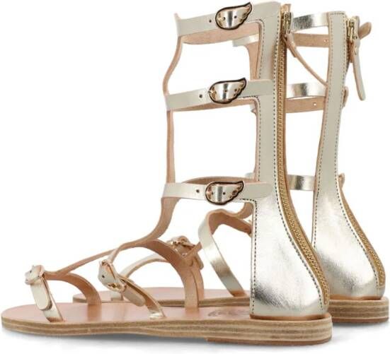Ancient Greek Sandals Siren metallic-finish leather sandals Neutrals