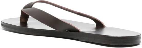 Ancient Greek Sandals Solon flat leather sandals Brown