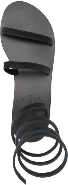 Ancient Greek Sandals strappy leather sandals Black