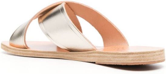 Ancient Greek Sandals Thais metallic-effect sandals Gold