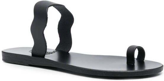Ancient Greek Sandals Thasos open toe sandals Black
