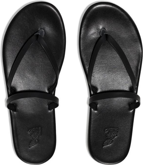 Ancient Greek Sandals thong strap sandals Black