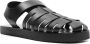 Ancient Greek Sandals Tilemachos flat leather sandals Black - Thumbnail 2