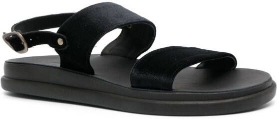 Ancient Greek Sandals Timon leather greek sandals Black