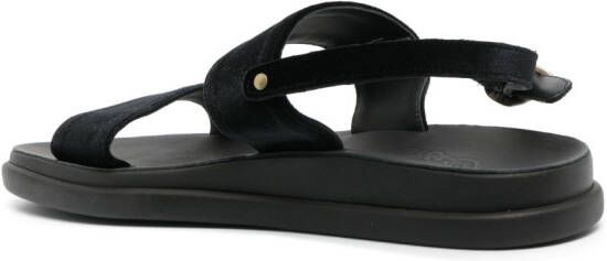 Ancient Greek Sandals Timon leather greek sandals Black