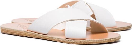 Ancient Greek Sandals White Thais Leather Sandals