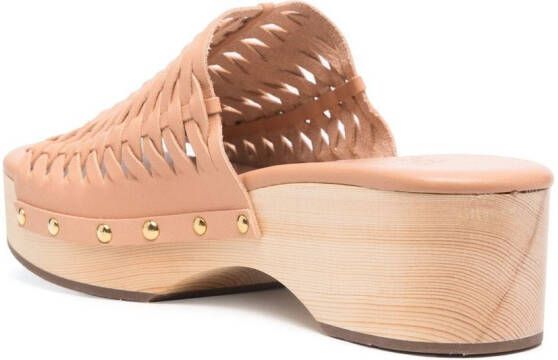 Ancient Greek Sandals woven leather clogs Neutrals