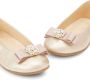 ANDANINES bow-embellished leather ballerina shoes Gold - Thumbnail 4