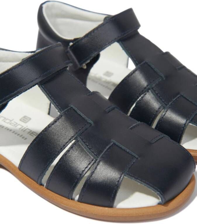 ANDANINES caged leather sandals Blue