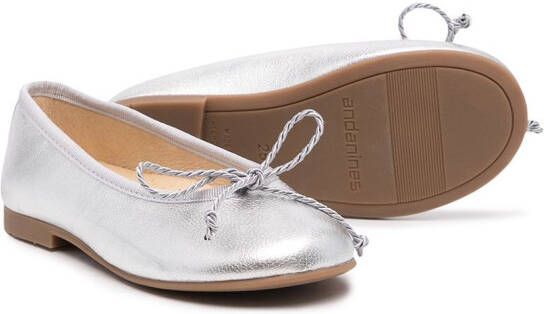 ANDANINES classic ballerina shoes Silver