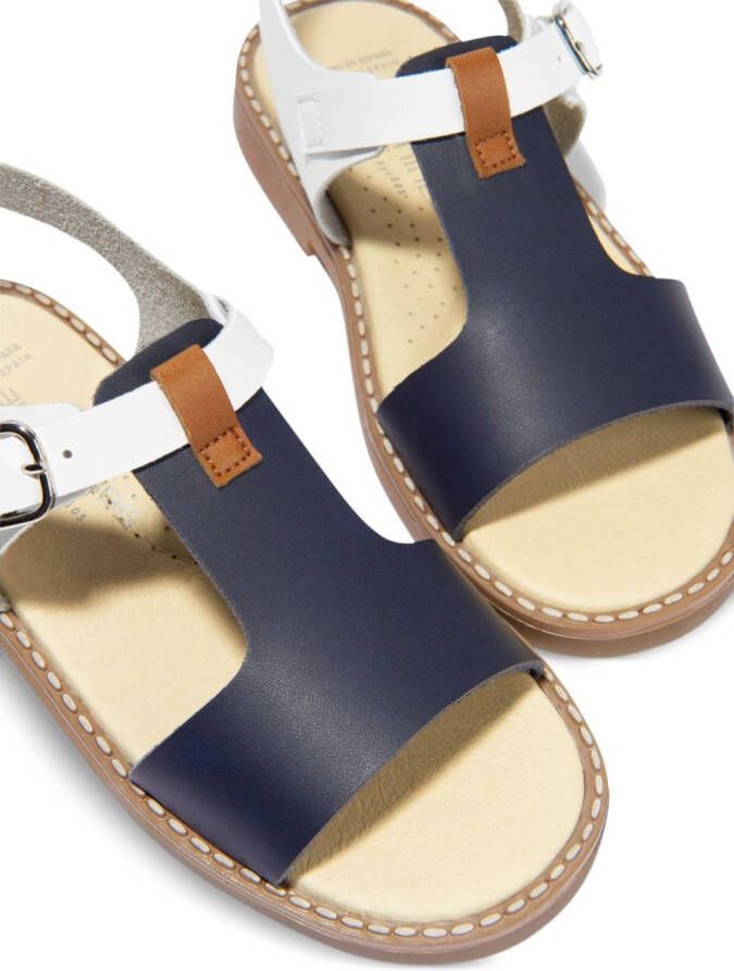 ANDANINES colour-block leather sandals Blue