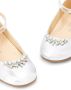ANDANINES crystal-embellished leather ballerina shoes Silver - Thumbnail 4