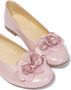 ANDANINES floral-appliqué ballerina shoes Pink - Thumbnail 2