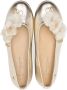 ANDANINES floral applique leather ballerina shoes Gold - Thumbnail 3