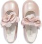 ANDANINES floral-appliqué leather ballerina shoes Pink - Thumbnail 3