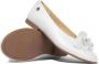 ANDANINES floral-appliqué leather ballerina shoes White - Thumbnail 3