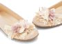 ANDANINES floral-appliquéd leather ballerina shoes Pink - Thumbnail 4